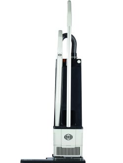 Aspirador professional vertical per a catifes, robust, potent i fabricat a Alemanya per a ús intensiu.
