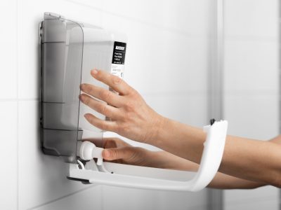 dispensadores jabon cocinas caterings desinfectantes